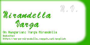 mirandella varga business card